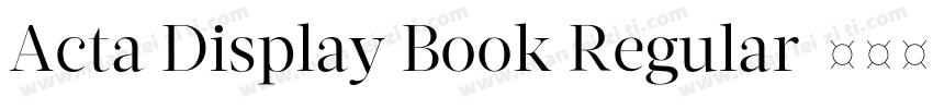 Acta Display Book Regular字体转换